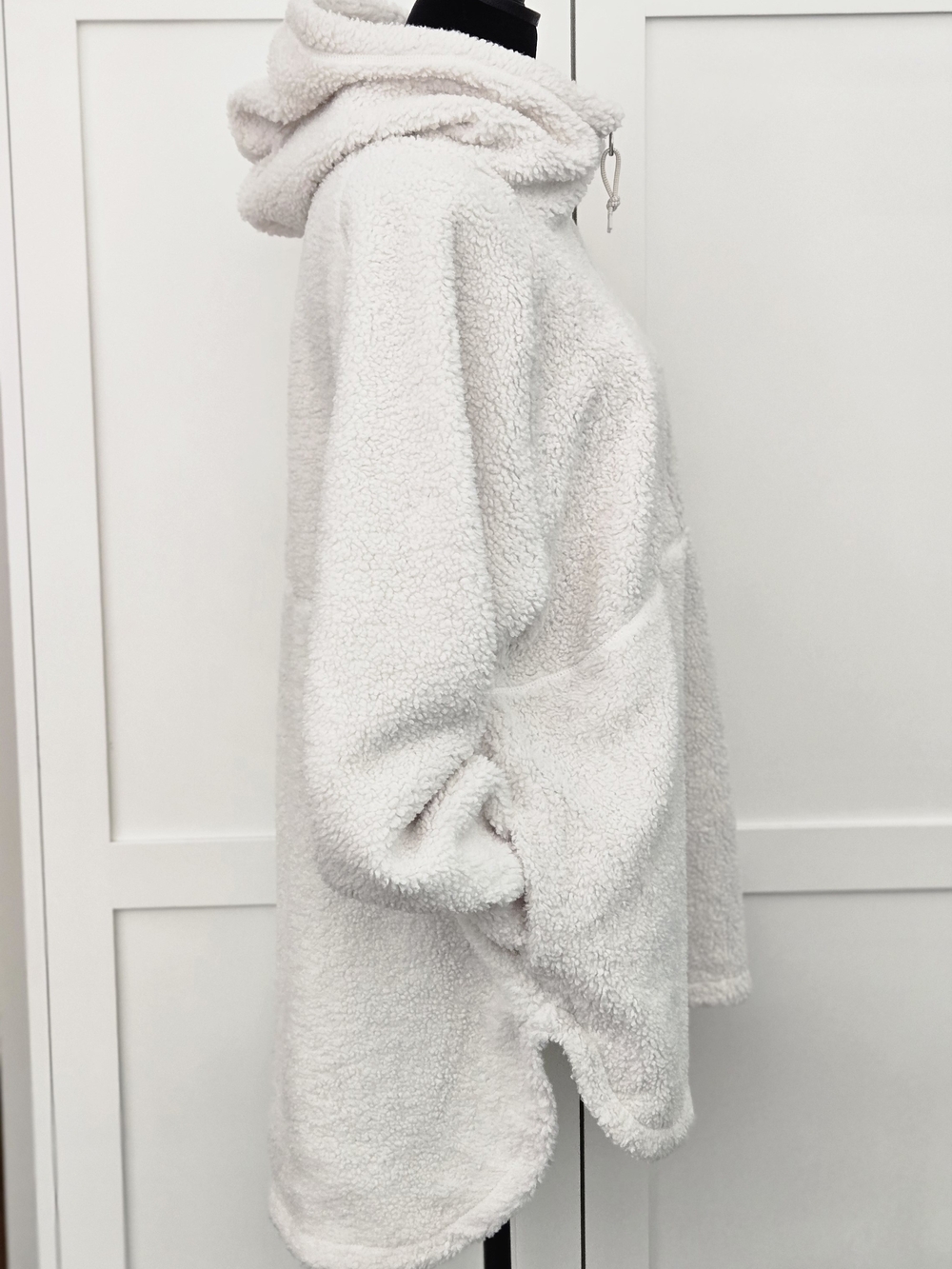 The North Face Womens Ridge Hi-Low Hem Sherpa Fleece Tunic Hoodie Half Zip Large